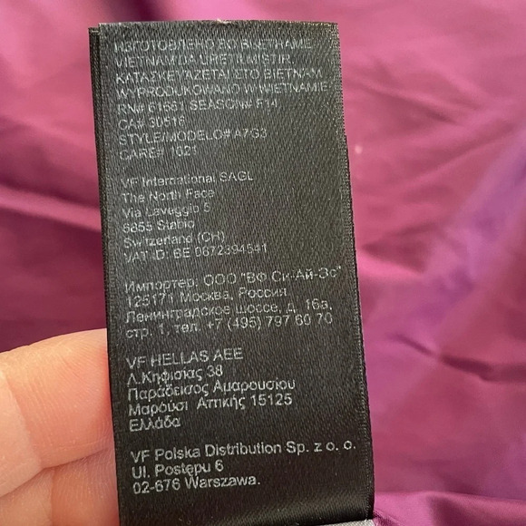 The North Face Pseudio Vest Plum Purple Quilted Mock Neck Women Small Petite - Picture 9 of 11